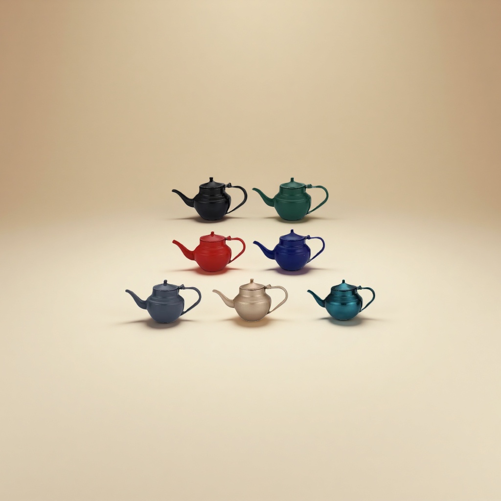 962# Hui Zhou Four Different colored spotted teapots, household tea sets, teapots, Arab teapots, Middle Eastern teapots, teapots Application Scenario