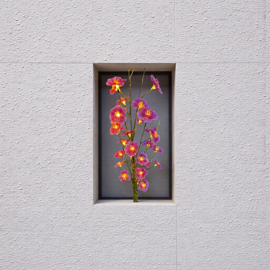 发光粉色花朵装饰花树庭院摆件室内装饰品