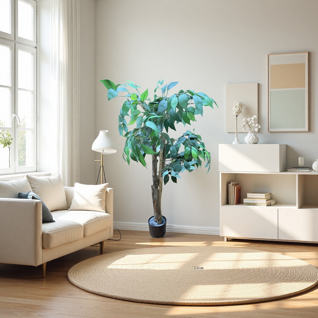 Green leafy plants, potted trees, indoor ornamental plants, small potted trees, home greening plants