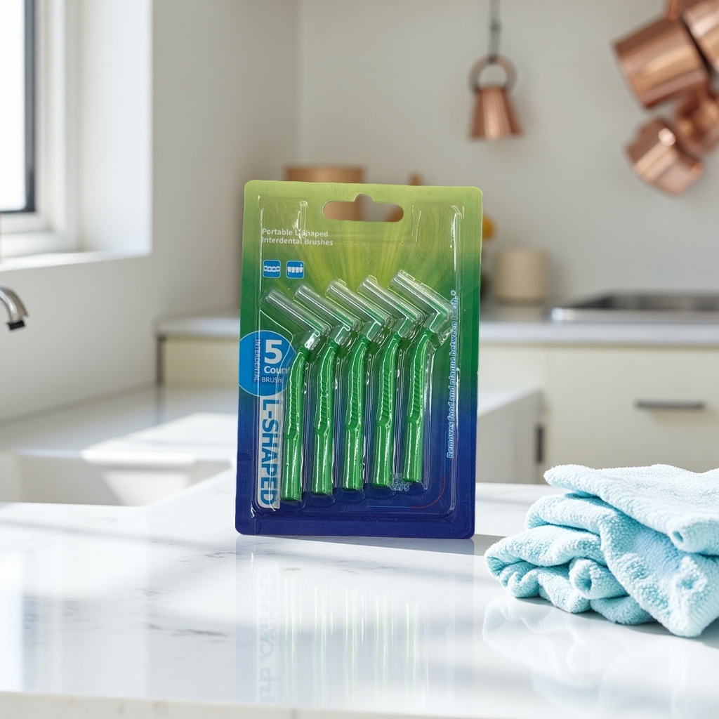 便携式L形牙间刷 清洁缝隙去牙菌斑便携小刷头