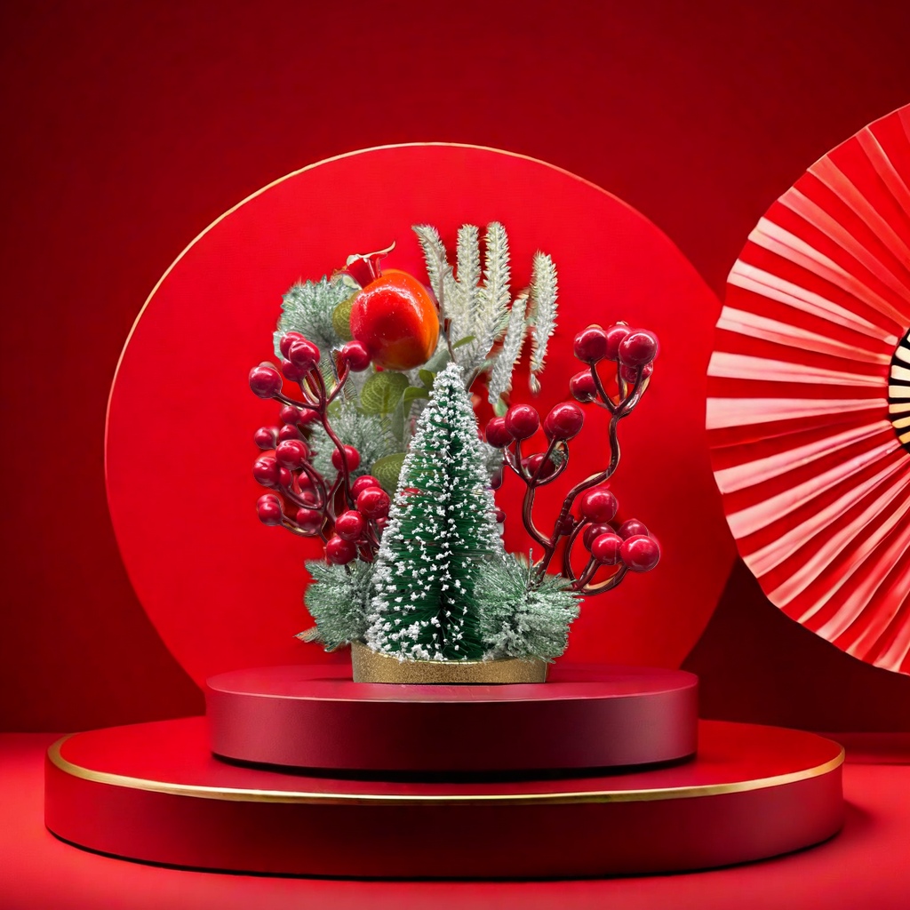 Christmas flower art ornaments decorate the festive atmosphere and are home beautification gifts
