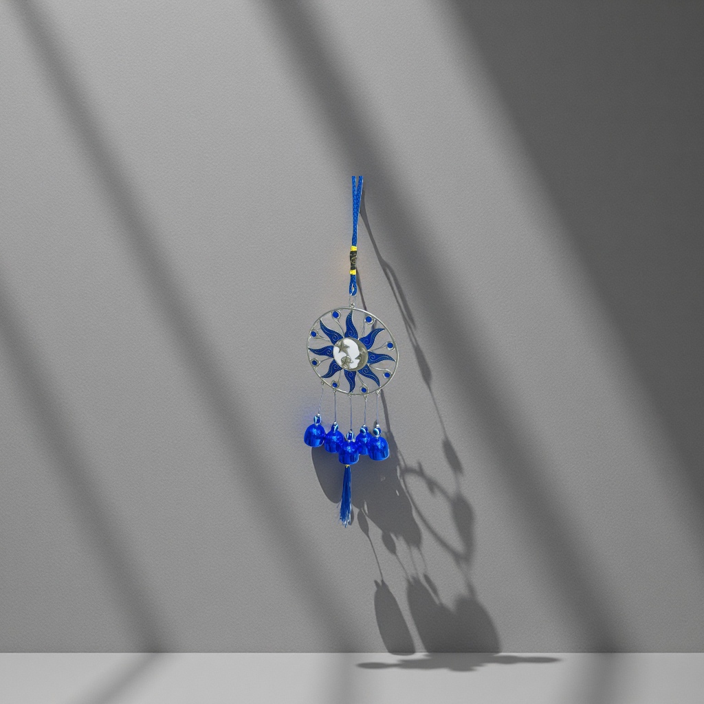Blue wind chime decorations, wind chime hanging ornaments, curtains, elegant wind chime decorative items, interior decorations. 144849866 details Picture