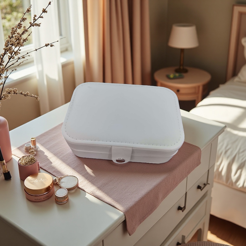 White storage box, simple multi-compartment storage box, living room, kitchen and bedroom organization box 145728020 Specification image
