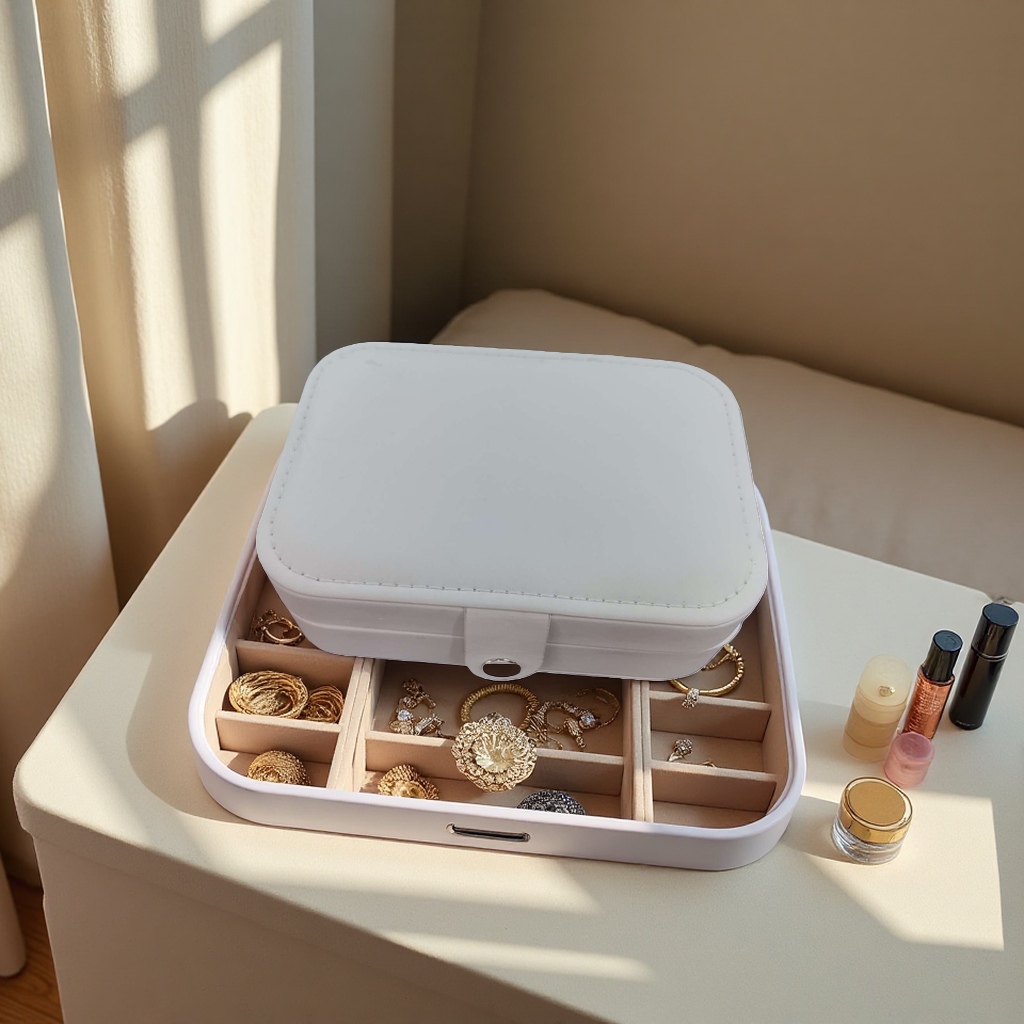 White storage box, simple multi-compartment storage box, living room, kitchen and bedroom organization box 145728020 Application Scenario