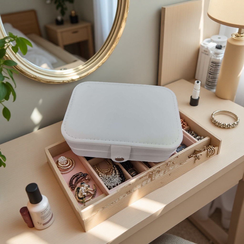 White storage box, simple multi-compartment storage box, living room, kitchen and bedroom organization box 145728020 details Picture