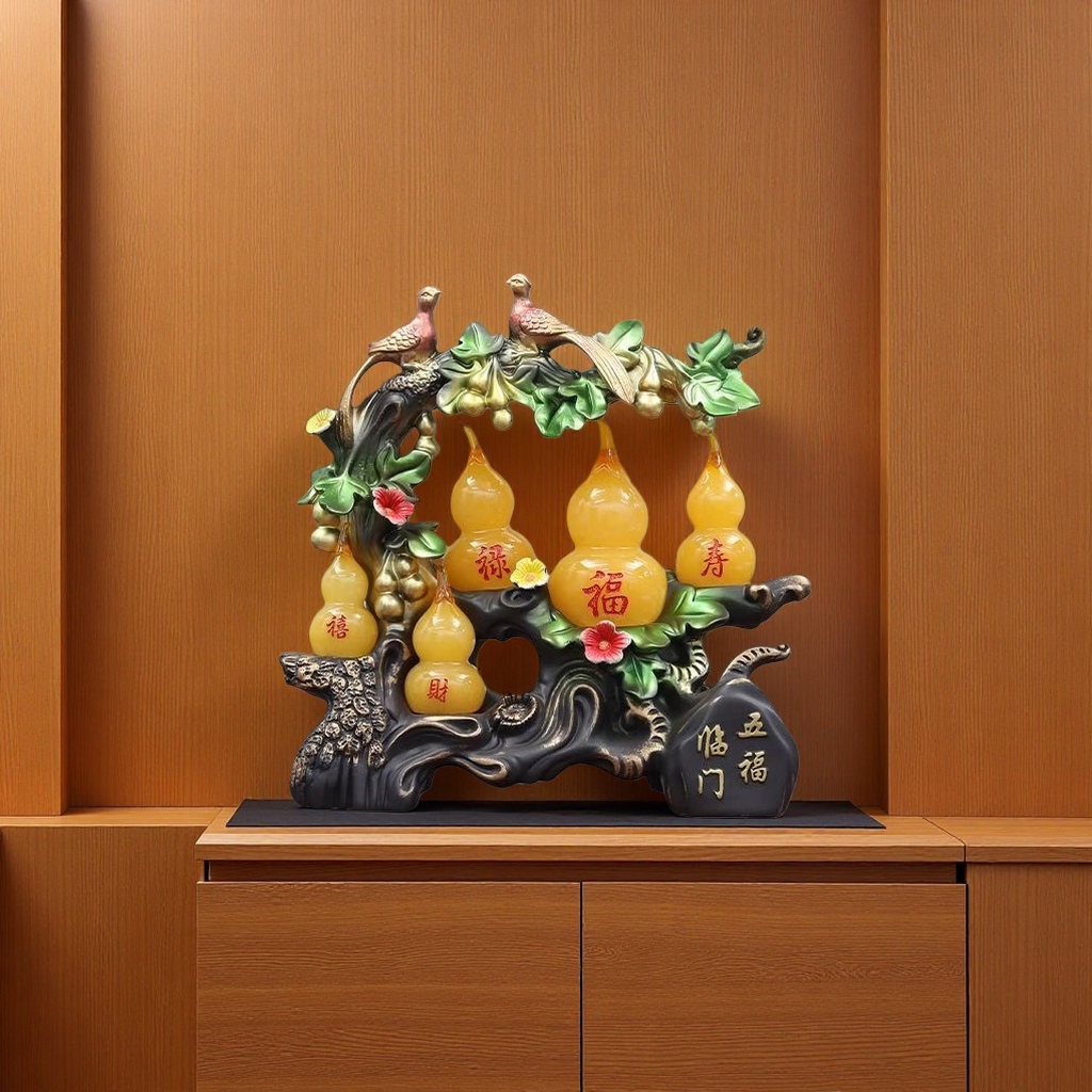 Five Blessings Arrive - Gourd bird-shaped decorative item handicraft details Picture