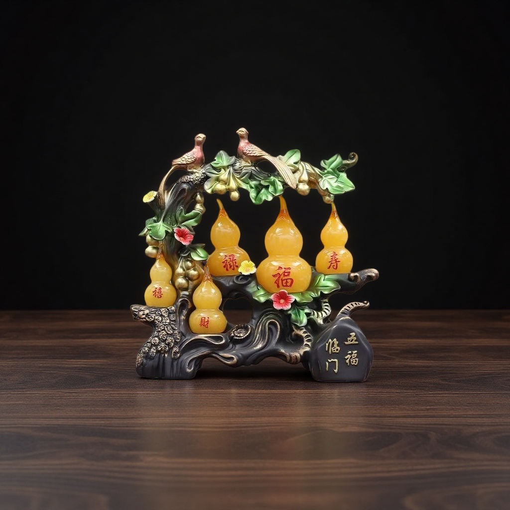 Five Blessings Arrive - Gourd bird-shaped decorative item handicraft Application Scenario