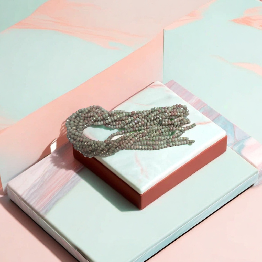 彩色珠子串珠项链18颗装手工DIY饰品配件