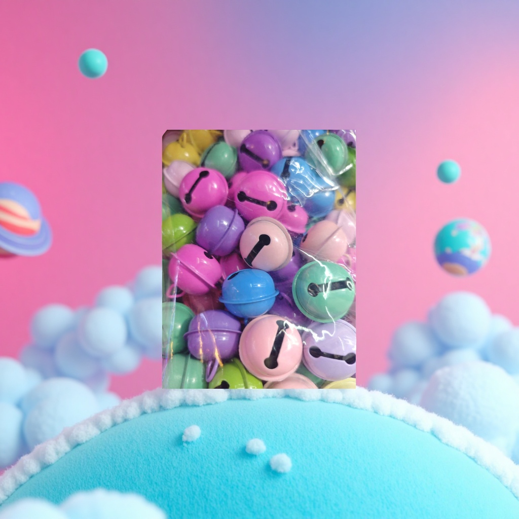 Colorful plastic bells jingle for children Specification image
