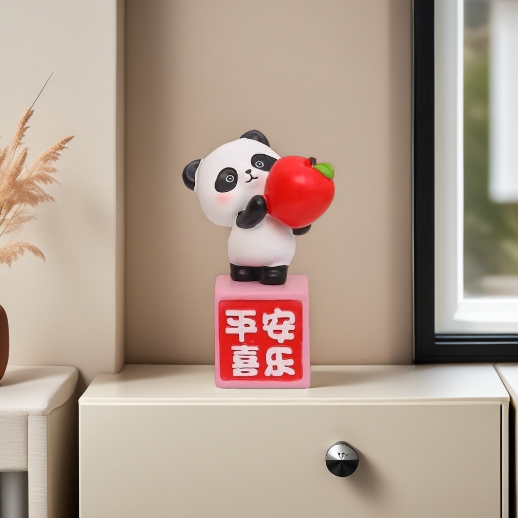 Panda Peace and Joy, ceramic handicrafts, home decorations, living room ornaments Application Scenario