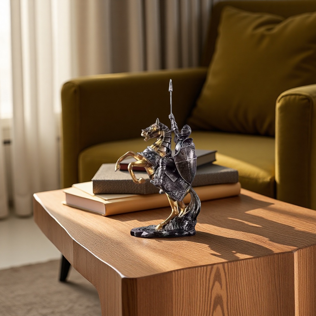 Knight riding statue ornament, home decoration, table display handicraft Application Scenario