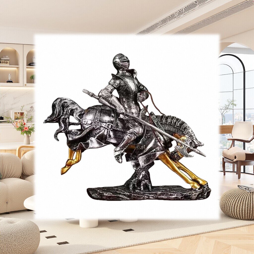 Knight riding statue decoration, home decoration, art decoration, living room decoration