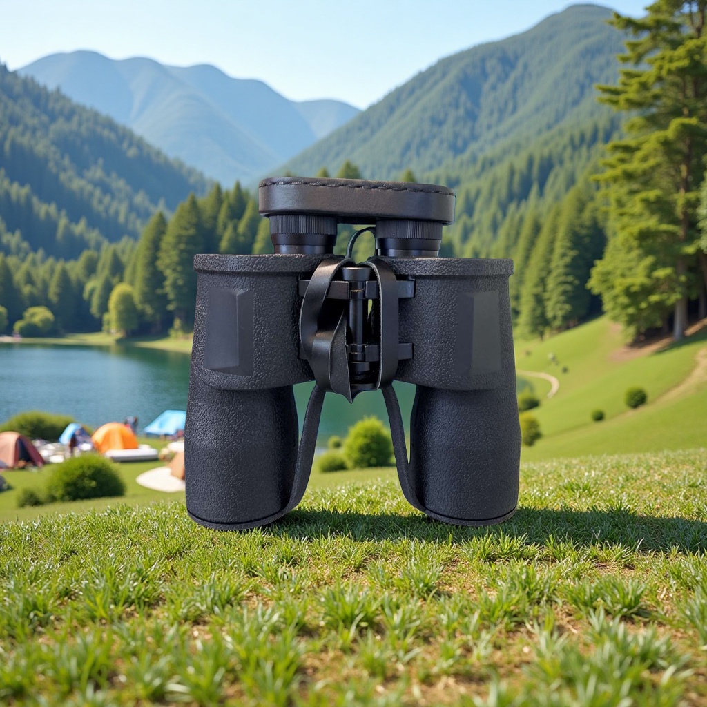 Black binoculars with wide field of view, high-definition observation and anti-shake portable 154739076