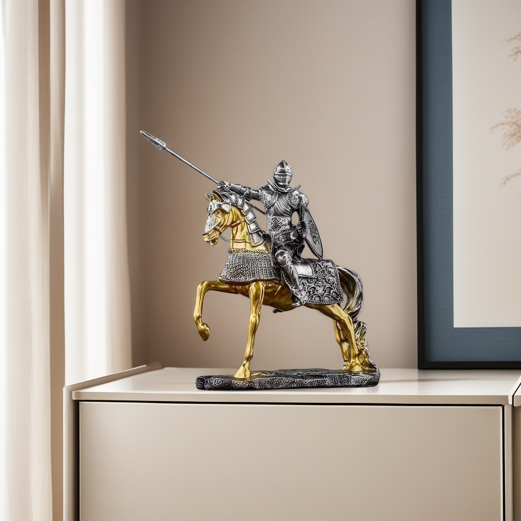 Knight ornaments, knight riding statues, artistic decorative ornaments, home ornaments, handicrafts and collectibles Application Scenario