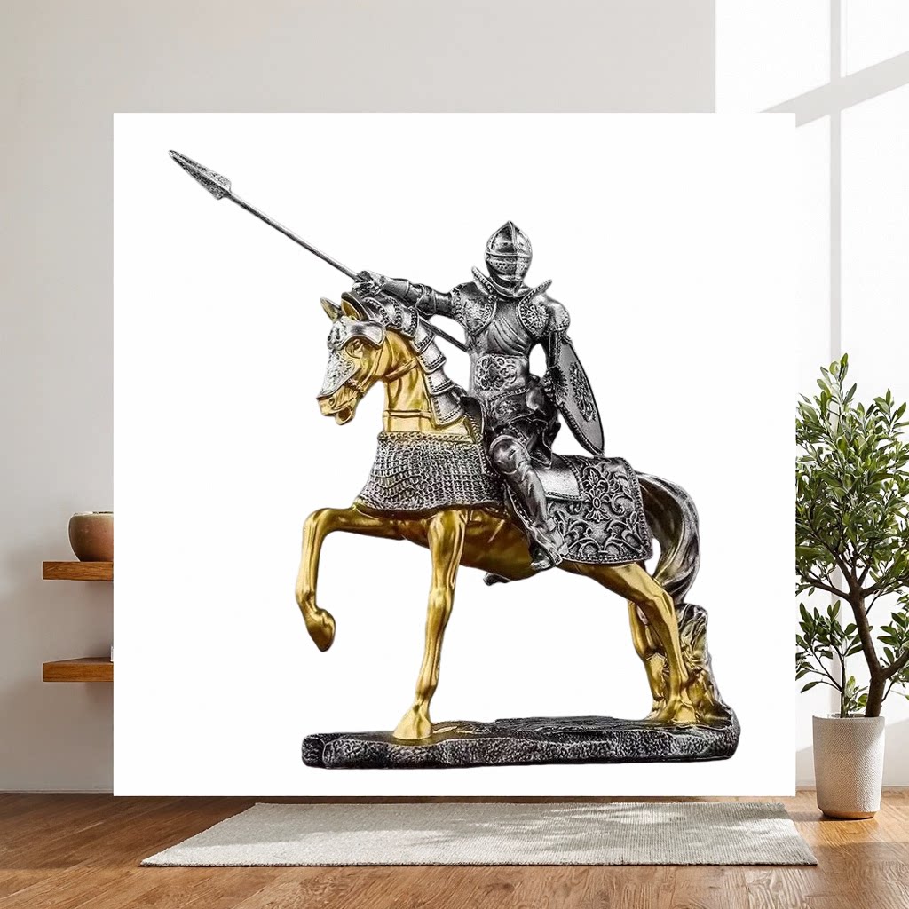 Knight ornaments, knight riding statues, artistic decorative ornaments, home ornaments, handicrafts and collectibles