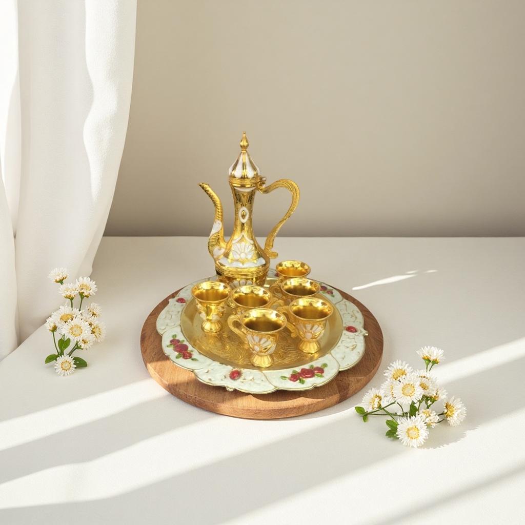 金色茶具套装 茶盘茶杯组合家用礼品送礼高档茶具细节图