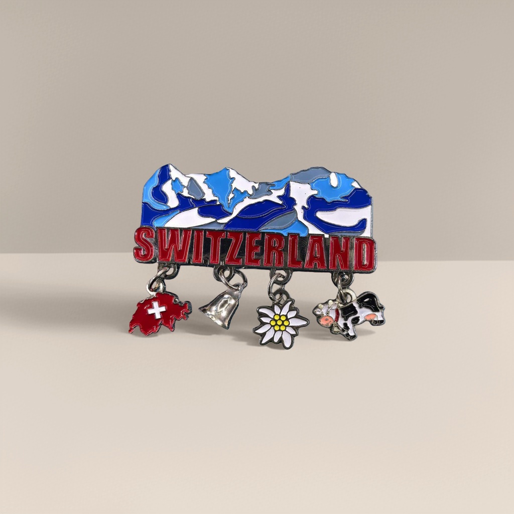 Swiss-themed metal fridge magnet Collector's Limited Edition Classic Design fridge Magnet 162828478 Item Picture