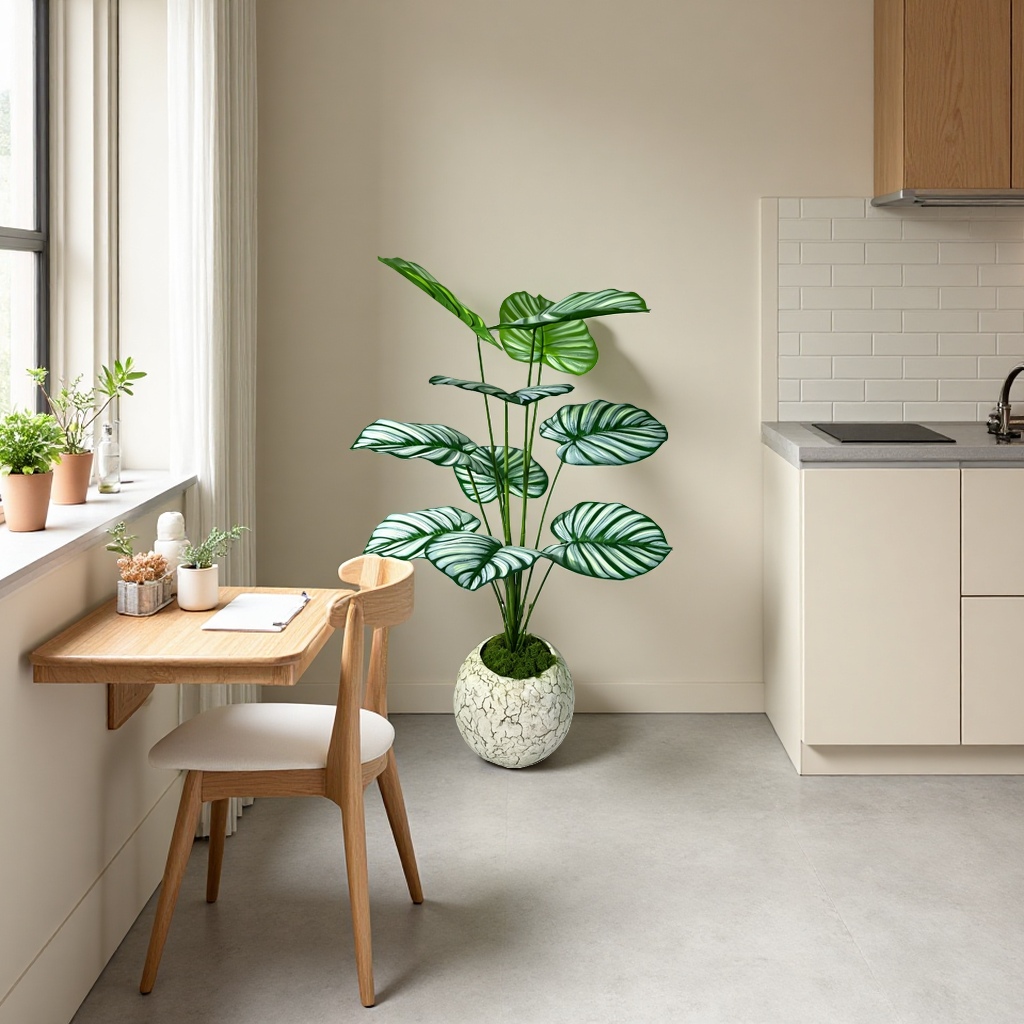 Green leaf plant potted plants, indoor small green plant potted plants, succulent plant combination package