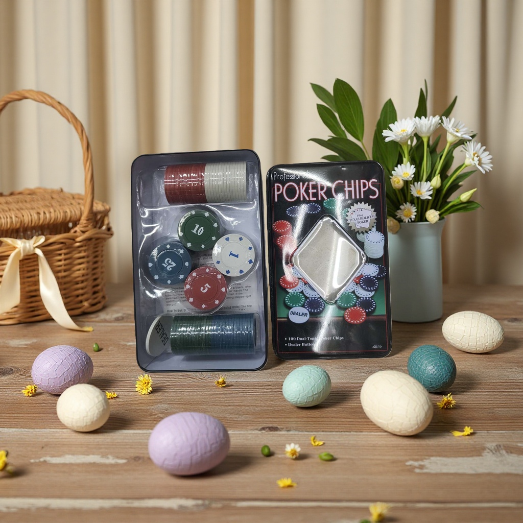 扑克筹码套装100枚豪华款游戏用品棋牌用品家庭娱乐172217323产品图