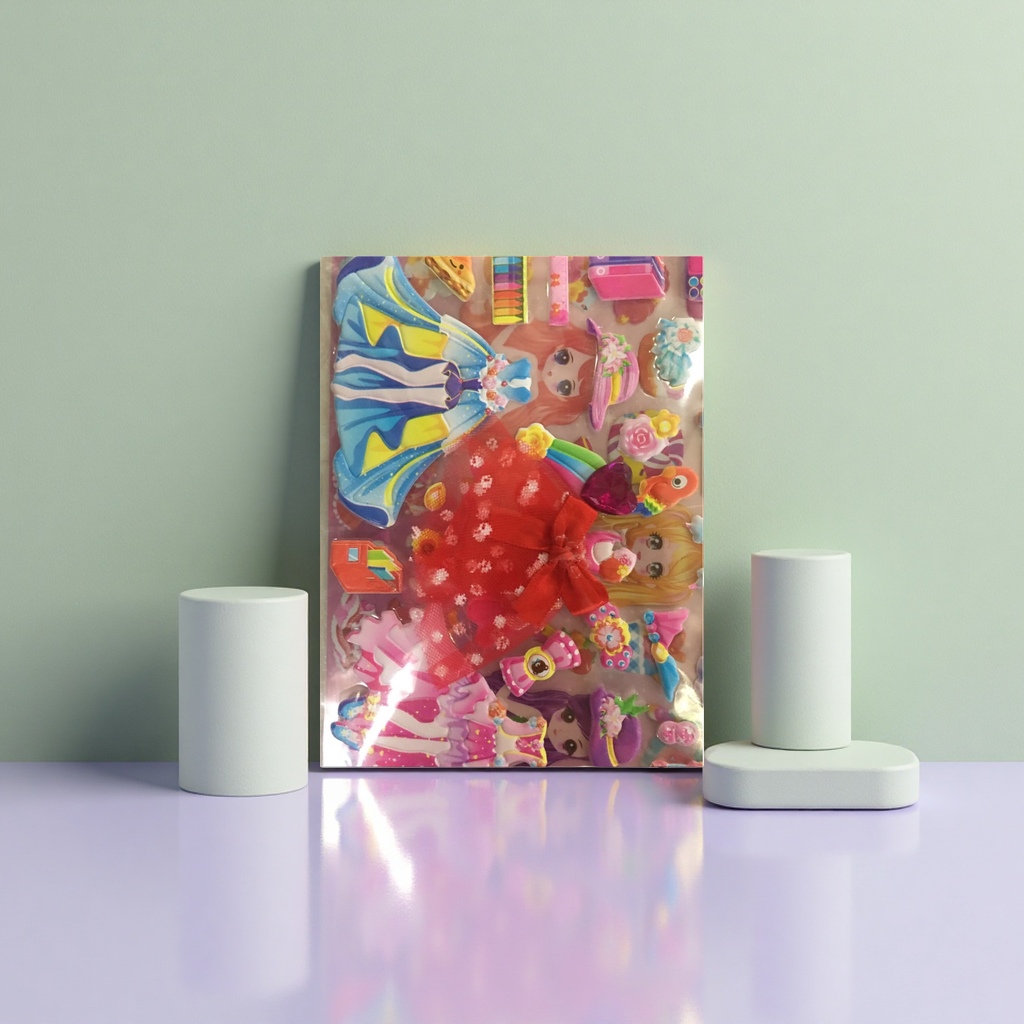 公主主题3D立体贴纸套装 个性装饰贴纸可爱贴纸DIY手工材料191756948