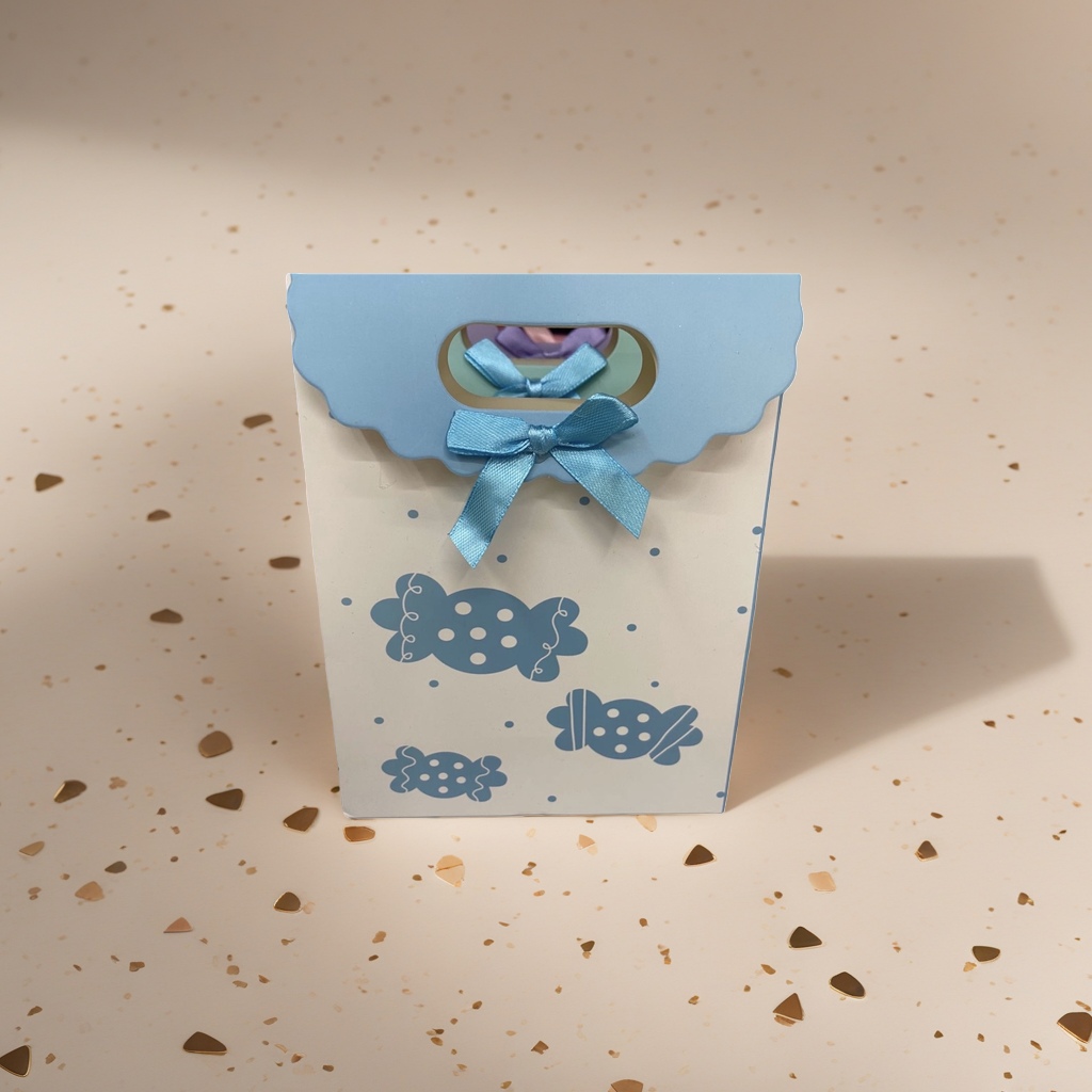 蓝色蝴蝶结+礼品袋细节图