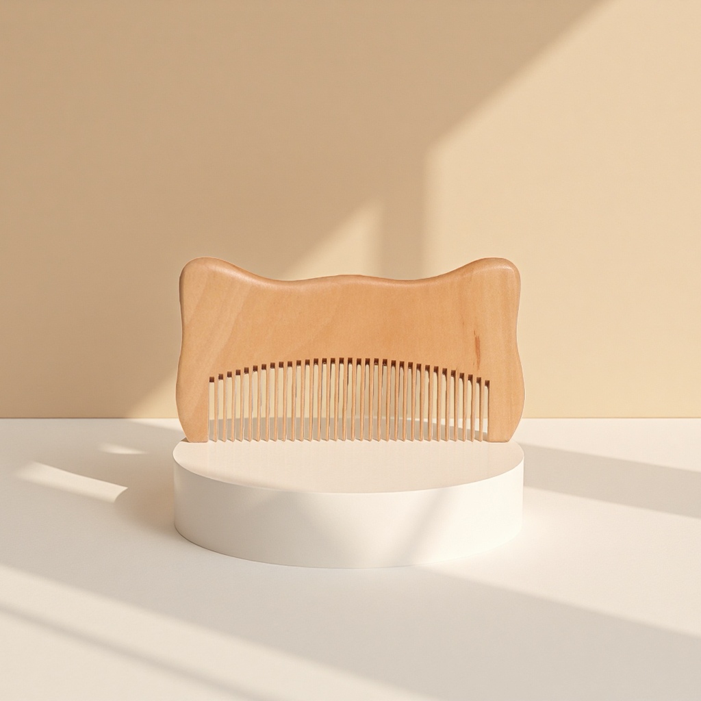 Wooden comb, natural massage comb, hair combing wonder, smooth, no hair loss, anti-static comb details Picture
