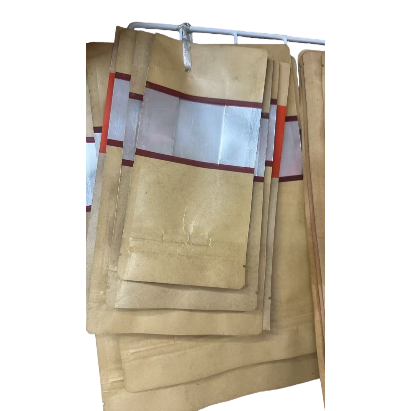 Brown paper bags, reusable, eco-friendly packaging bags, daily shopping bags, simple style, large capacity Item Picture