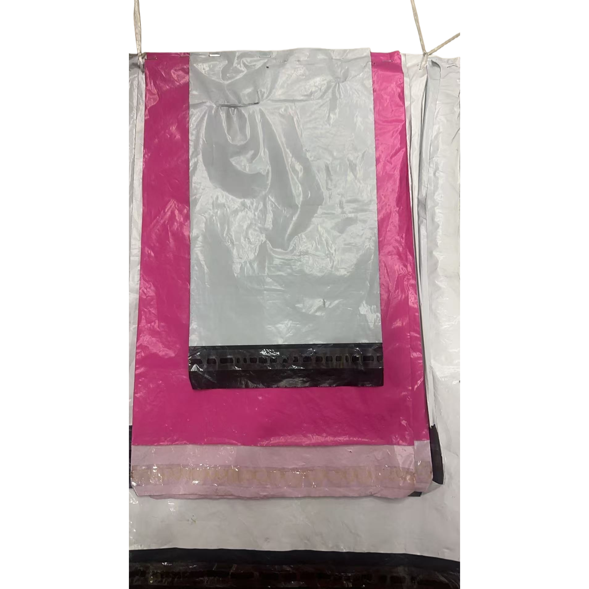 The main packaging bag of the pink border plastic bag is a reusable eco-friendly bag Item Picture