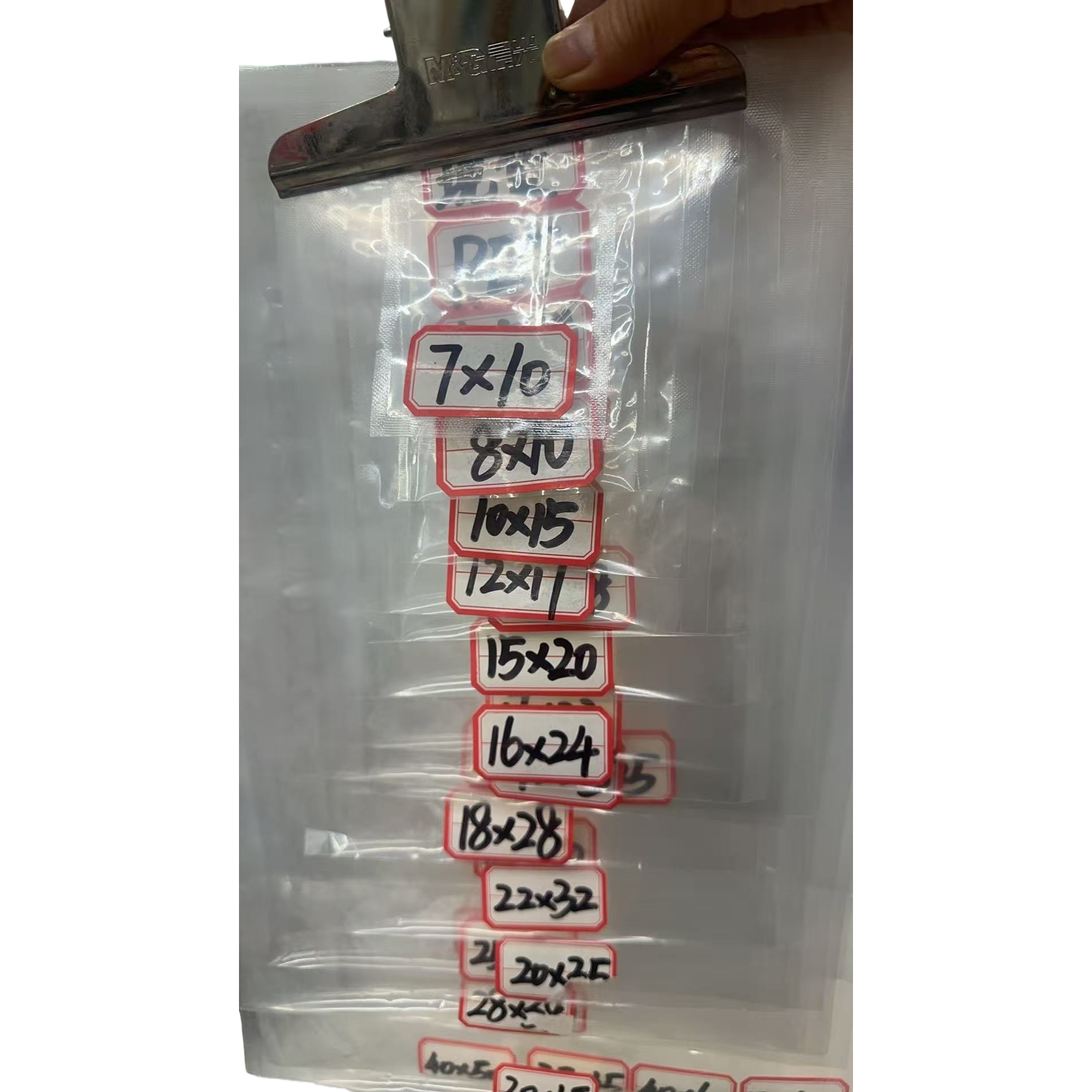 Transparent self-sealing plastic bag with label Item Picture