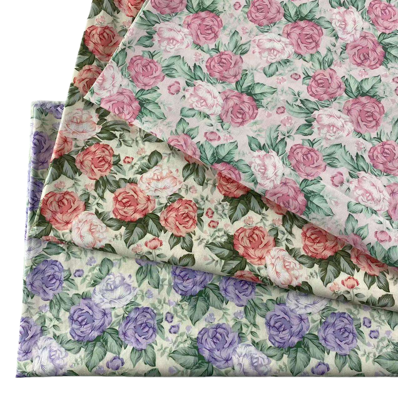 花卉图案布料 优质棉质家居服面料 适合制作连衣裙睡衣