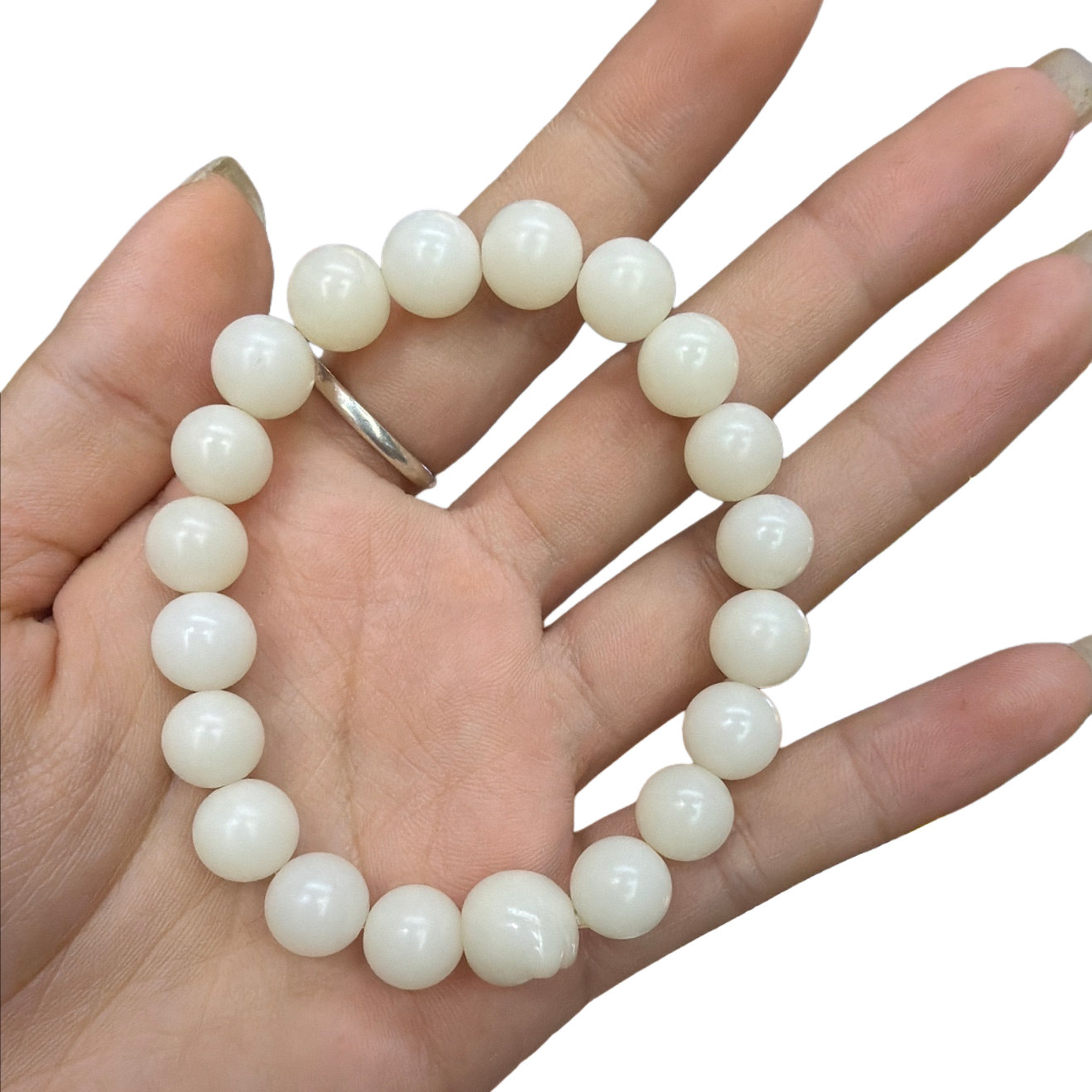 珍珠手链天然淡水珍珠项链女时尚简约韩版锁骨链白底实物图