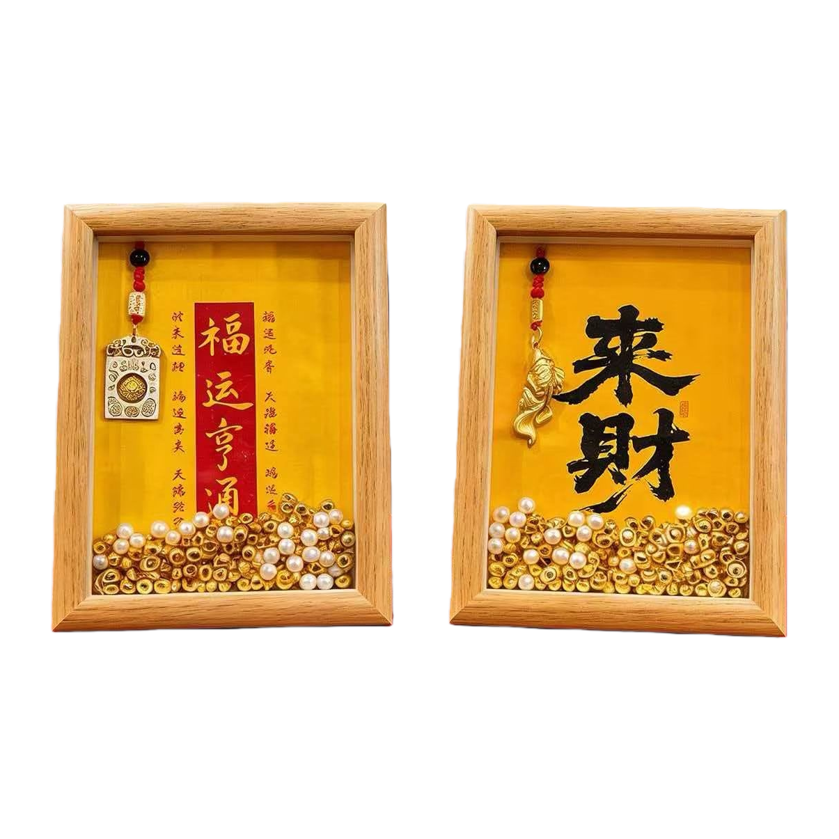 福运亨通来财主题摆件装饰画家居装饰摆件艺术画招财猫周边白底实物图