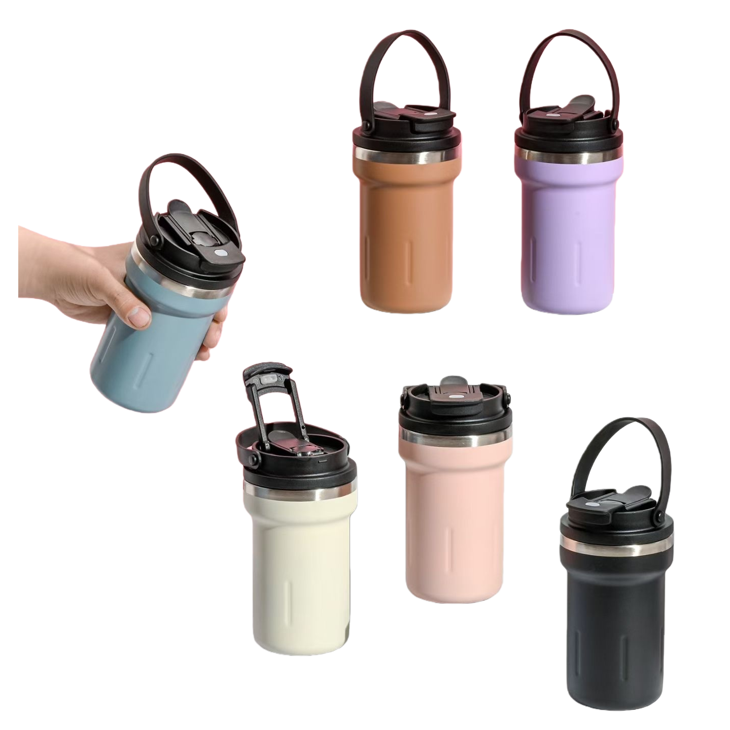 Green apple glass cup thermos, 180ml, portable and leak-proof glass lid Item Picture