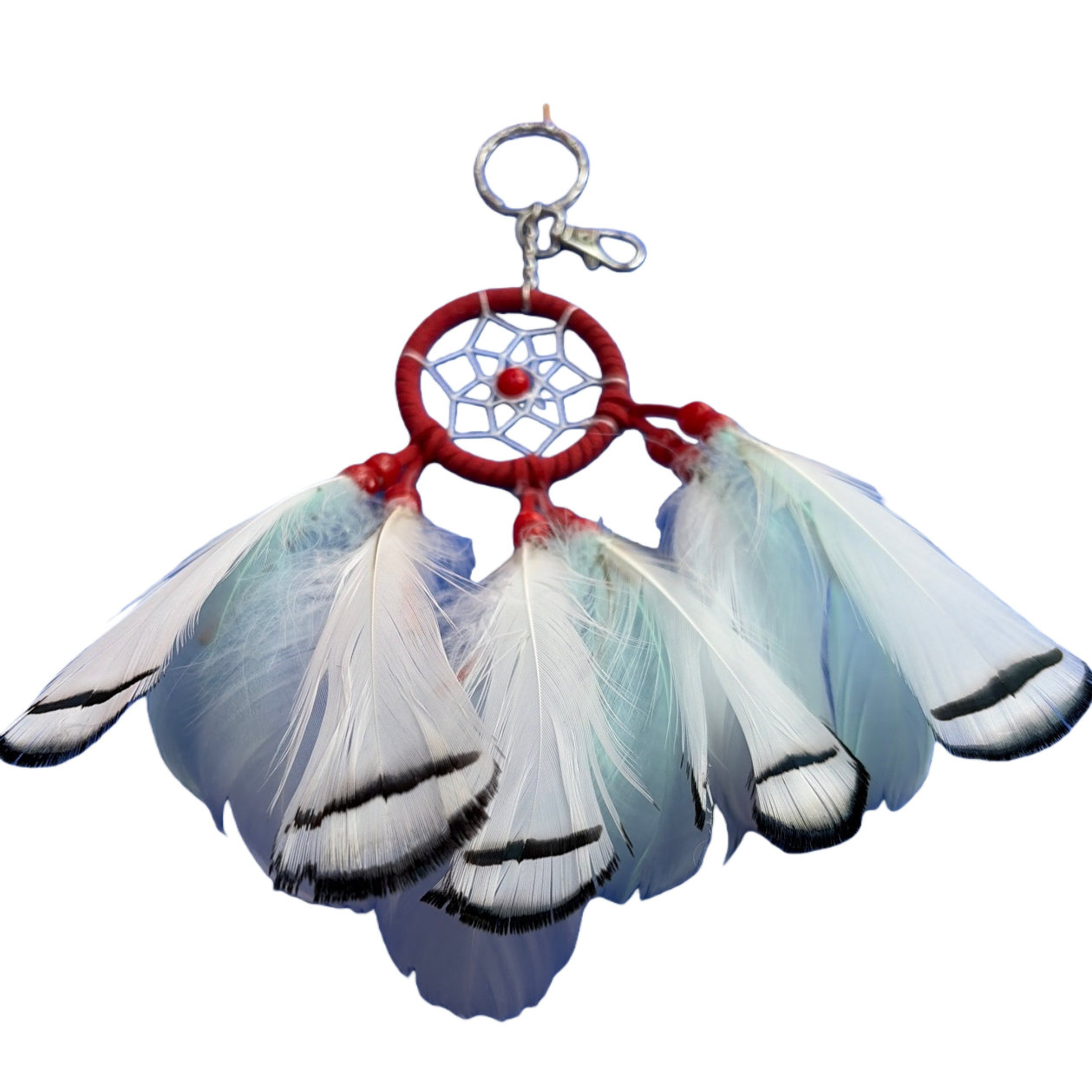 Feather dreamcatcher keychain, dreamy decorative pendant, personalized little item, girl's gift Item Picture