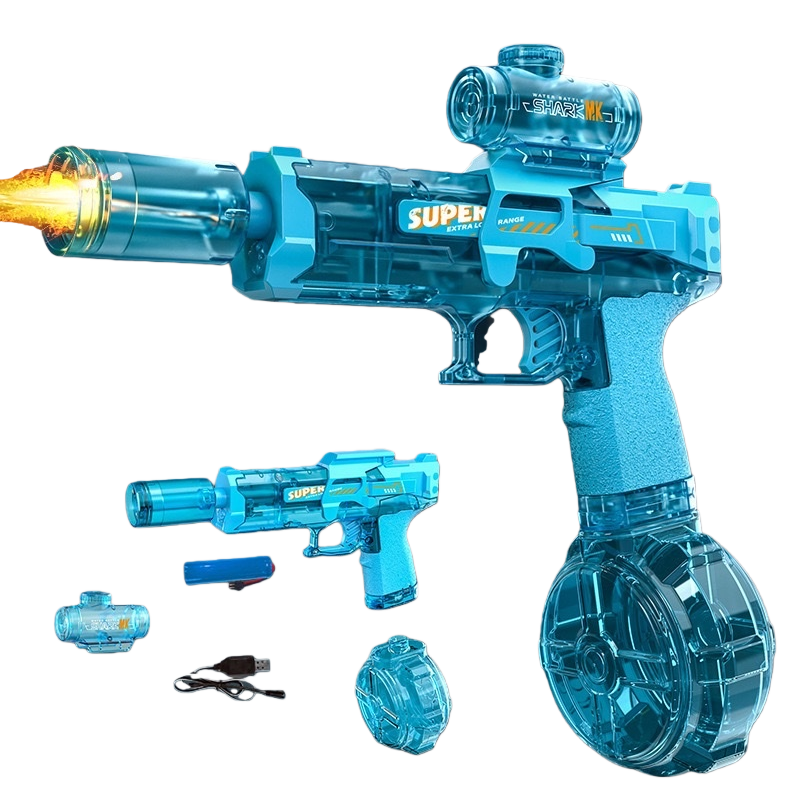 The main body of the blue transparent toy gun simulates children's shooting toys and is safe and non-toxic Item Picture
