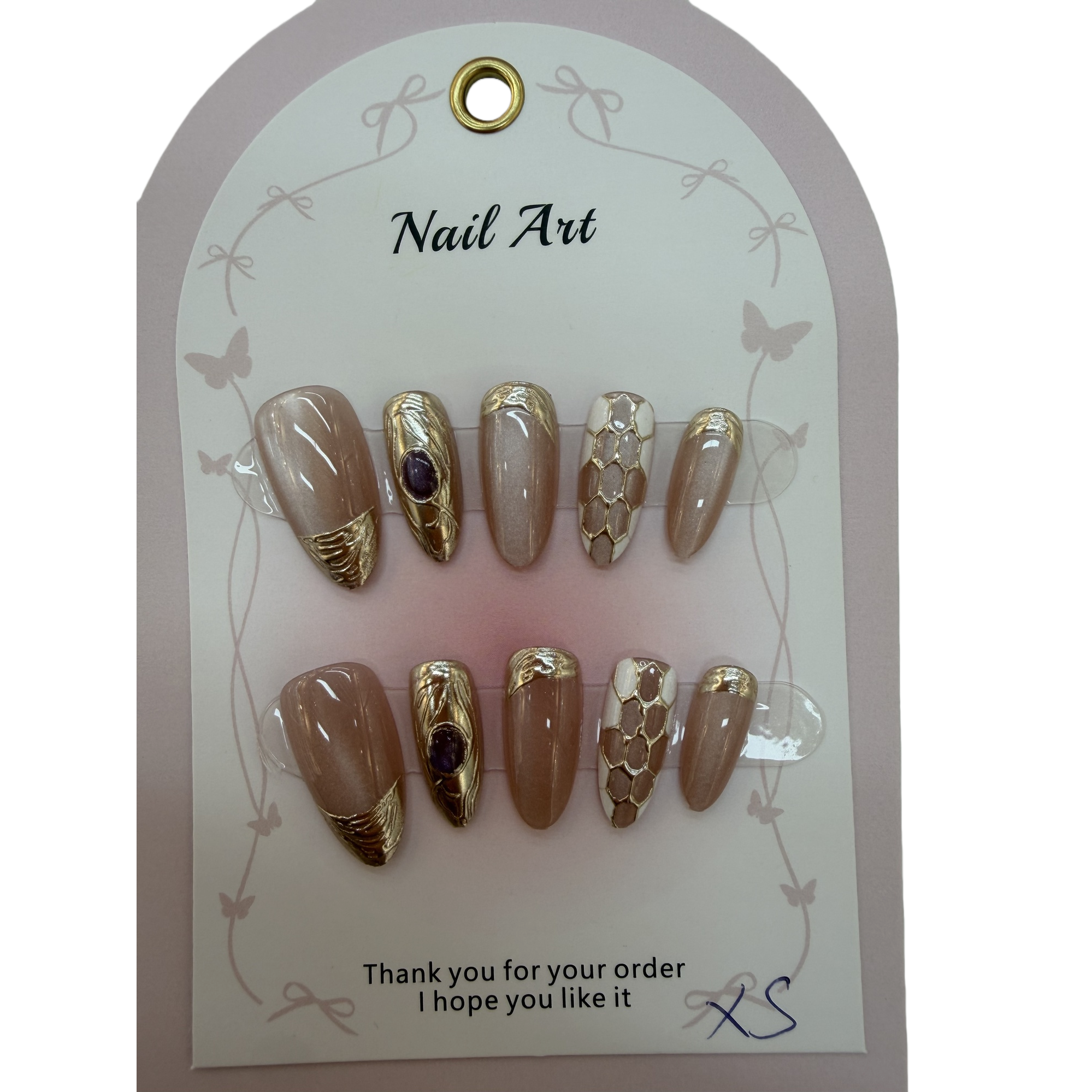 Nail art false nail set, detachable decorative nail pieces, Diy nail material package Item Picture