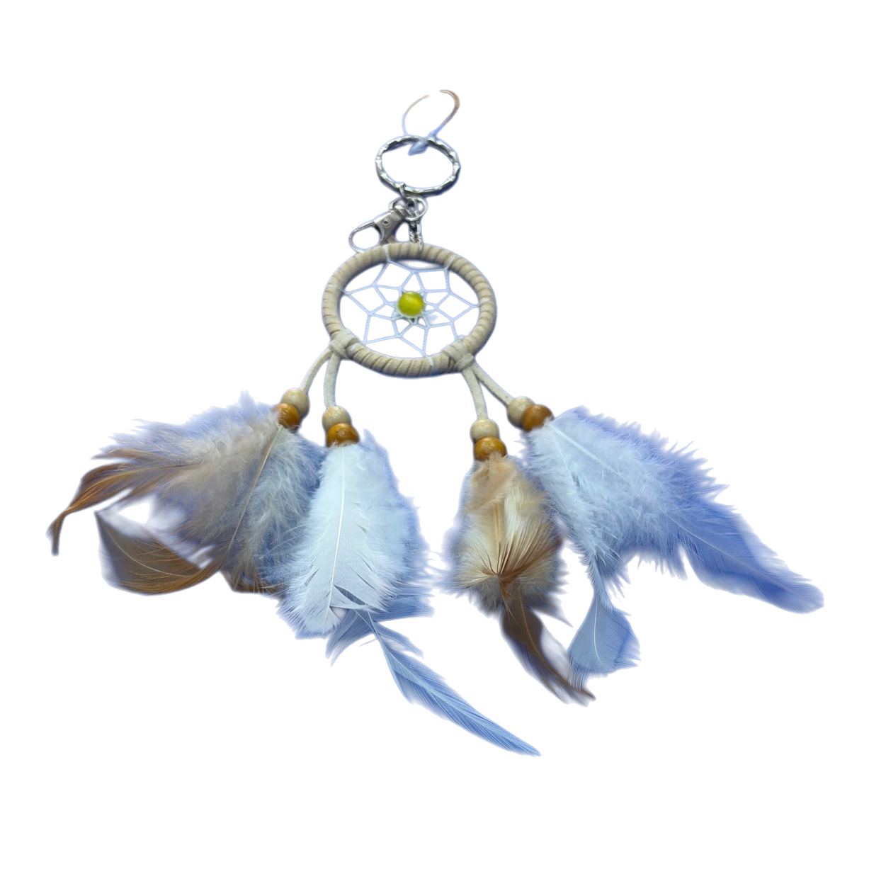Feather dreamcatcher keychain, dreamy decorative pendant, fresh and cute pendant Item Picture