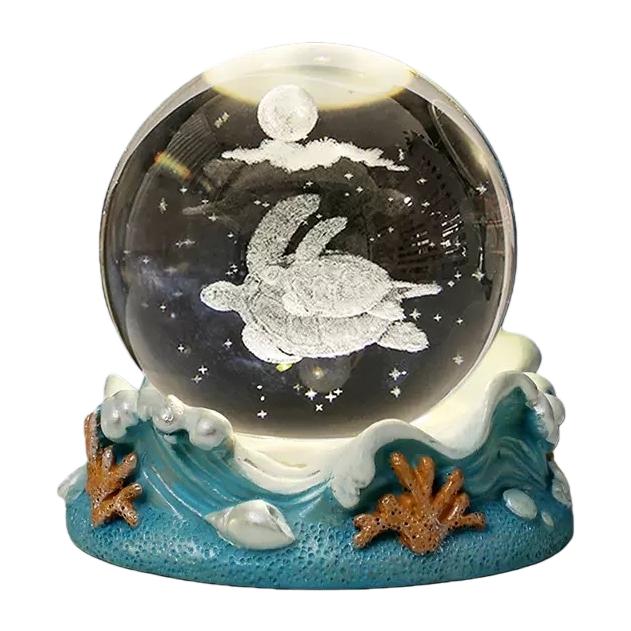 "Shining Astronaut Galaxy Solar System Crystal Ball Night Light Ornament, creative glass ball decoration, Birthday gift. Item Picture