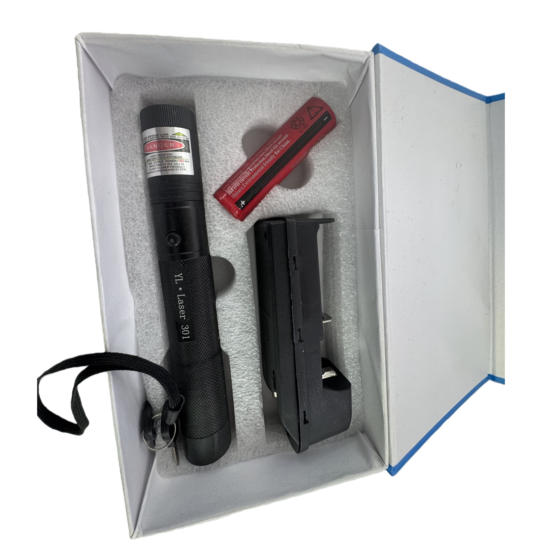 激光笔+YL·Laser 301激光笔白底实物图