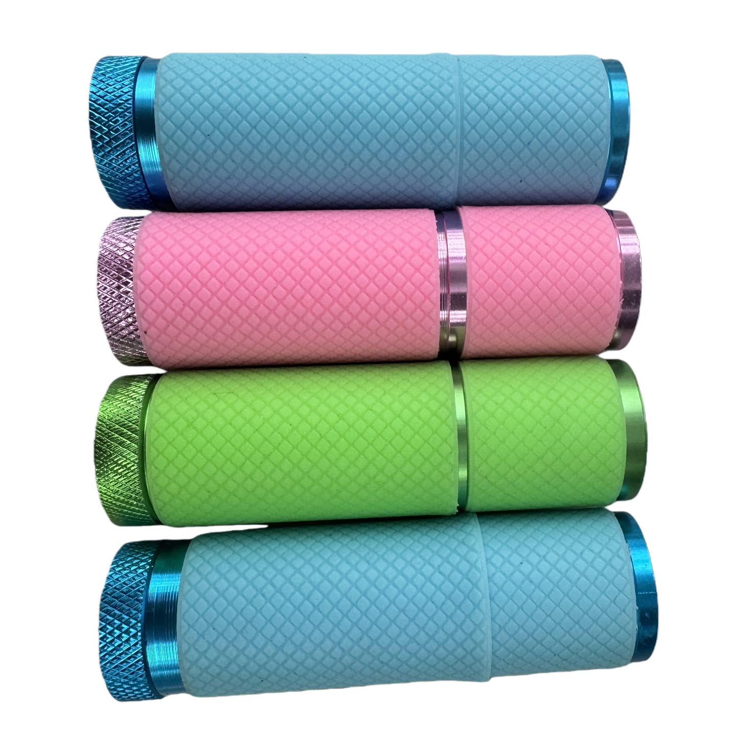 彩色泡沫滚轴主体白底实物图