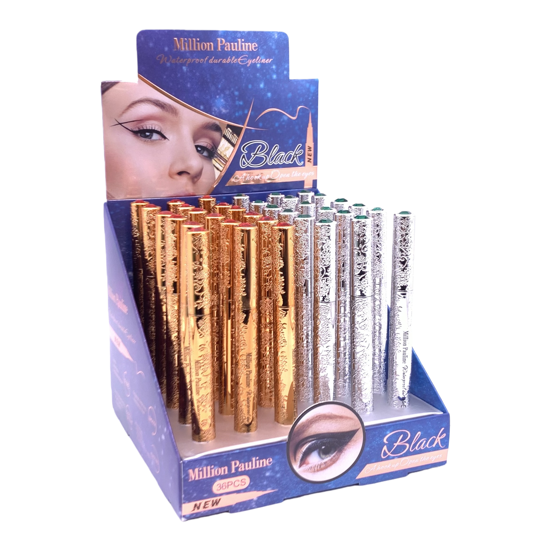 化妆品+眼线笔展示盒白底实物图