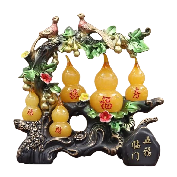 Five Blessings Arrive - Gourd bird-shaped decorative item handicraft Item Picture