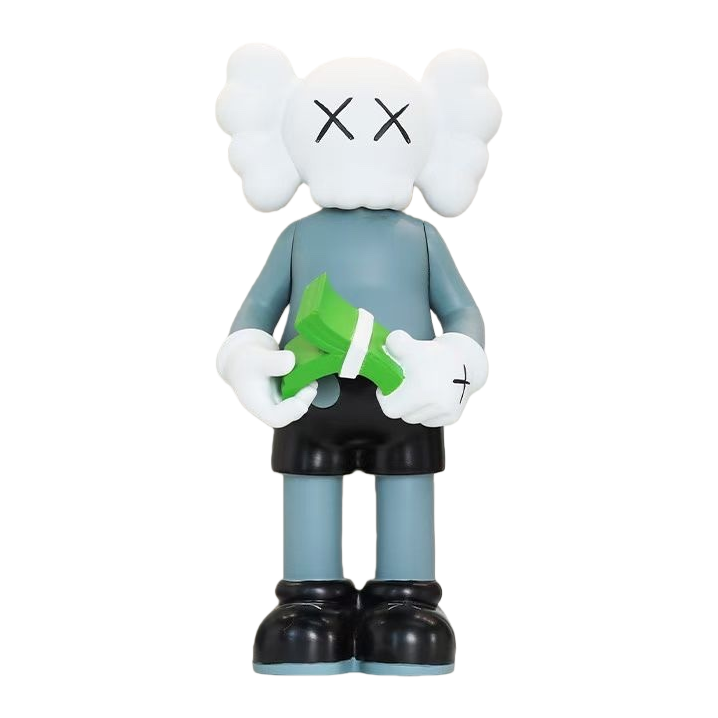 Cartoon character standing and holding money ornaments, Wealth God attracting wealth ornaments, home decoration items Item Picture