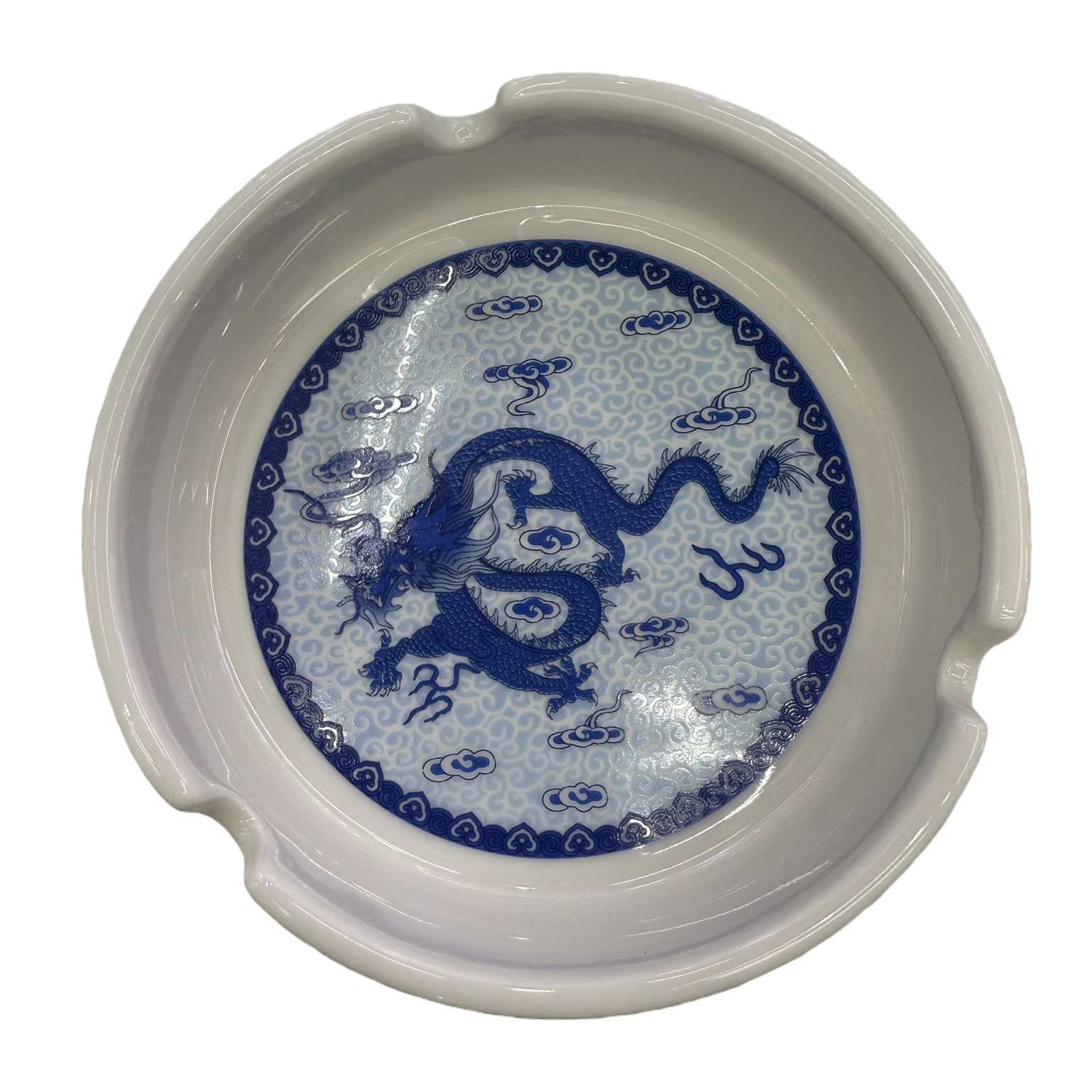 Blue and white porcelain ashtrays are simple ceramic household items Item Picture