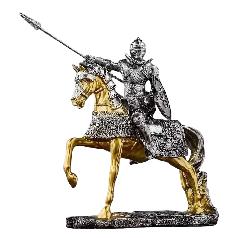Knight ornaments, knight riding statues, artistic decorative ornaments, home ornaments, handicrafts and collectibles Item Picture