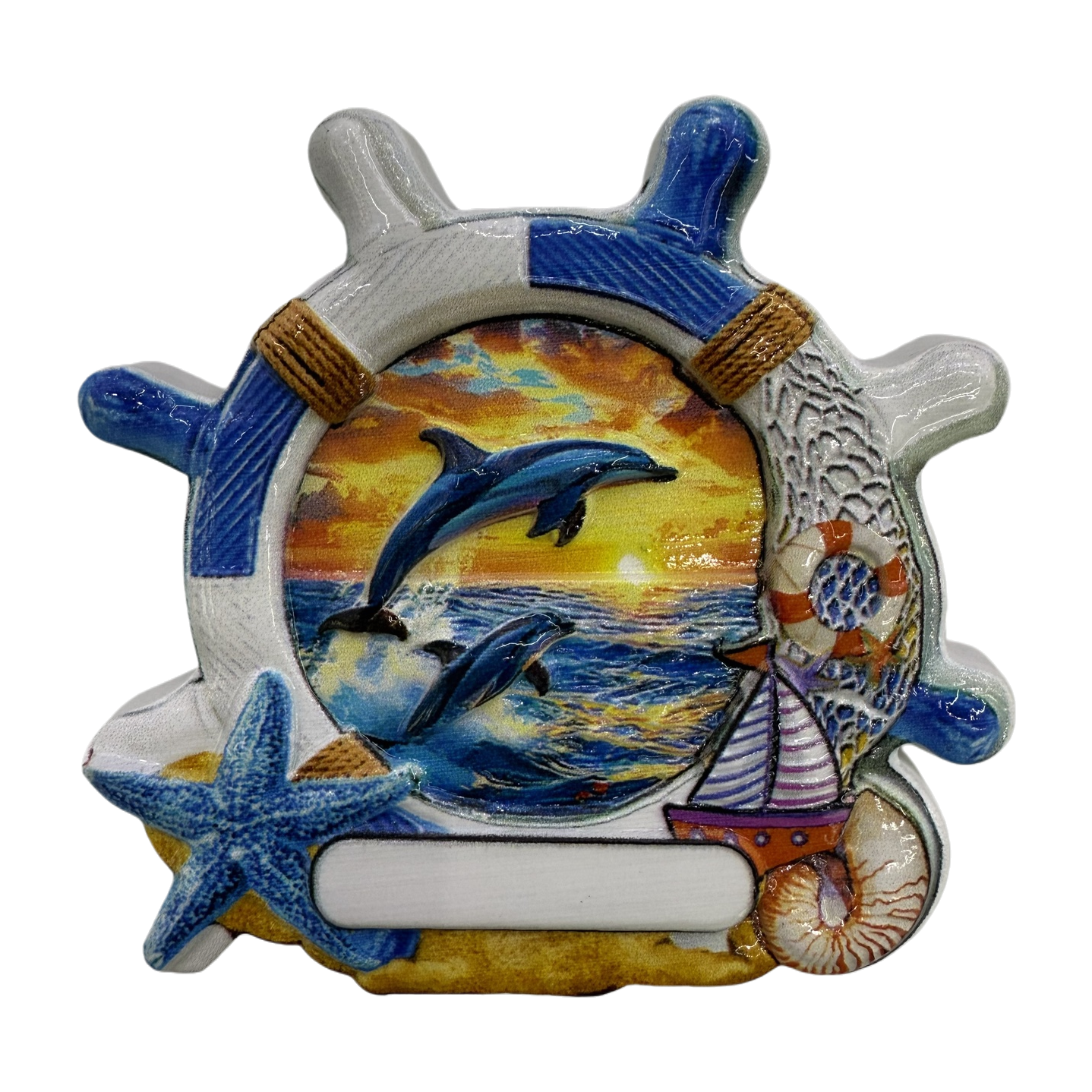 海洋主题陶瓷装饰品摆件客厅桌面摆设家居装饰品冰箱贴白底实物图