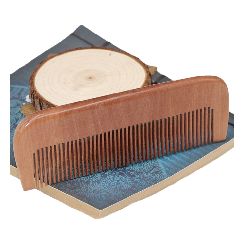 The wooden comb is a natural massage comb that provides smooth hair care and prevents tangling Item Picture
