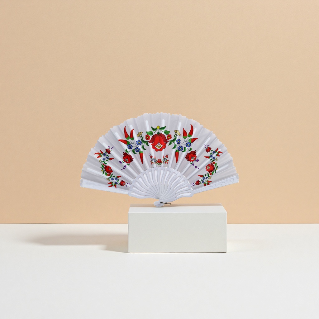装饰性手绘花卉折扇古风文创礼品081048403