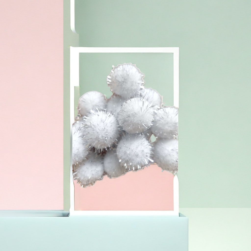 White plush ball toy, cute and soft pet cat teaser, children's educational toy 083019459 details Picture