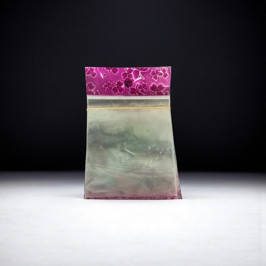 Pink flower-patterned transparent plastic bag for food preservation, large household size Application Scenario